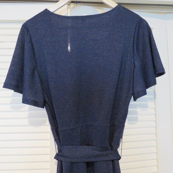 BODEN Lara Sparkle Faux Wrap Stretch Dress in Dark Blue - Size US 6 - Picture 12 of 15